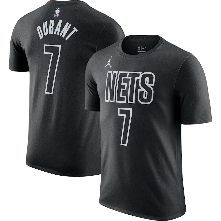 Men's T-shirt Jordan Brand Kyrie Irving Black Brooklyn Nets 2022/23 Statement Edition #7