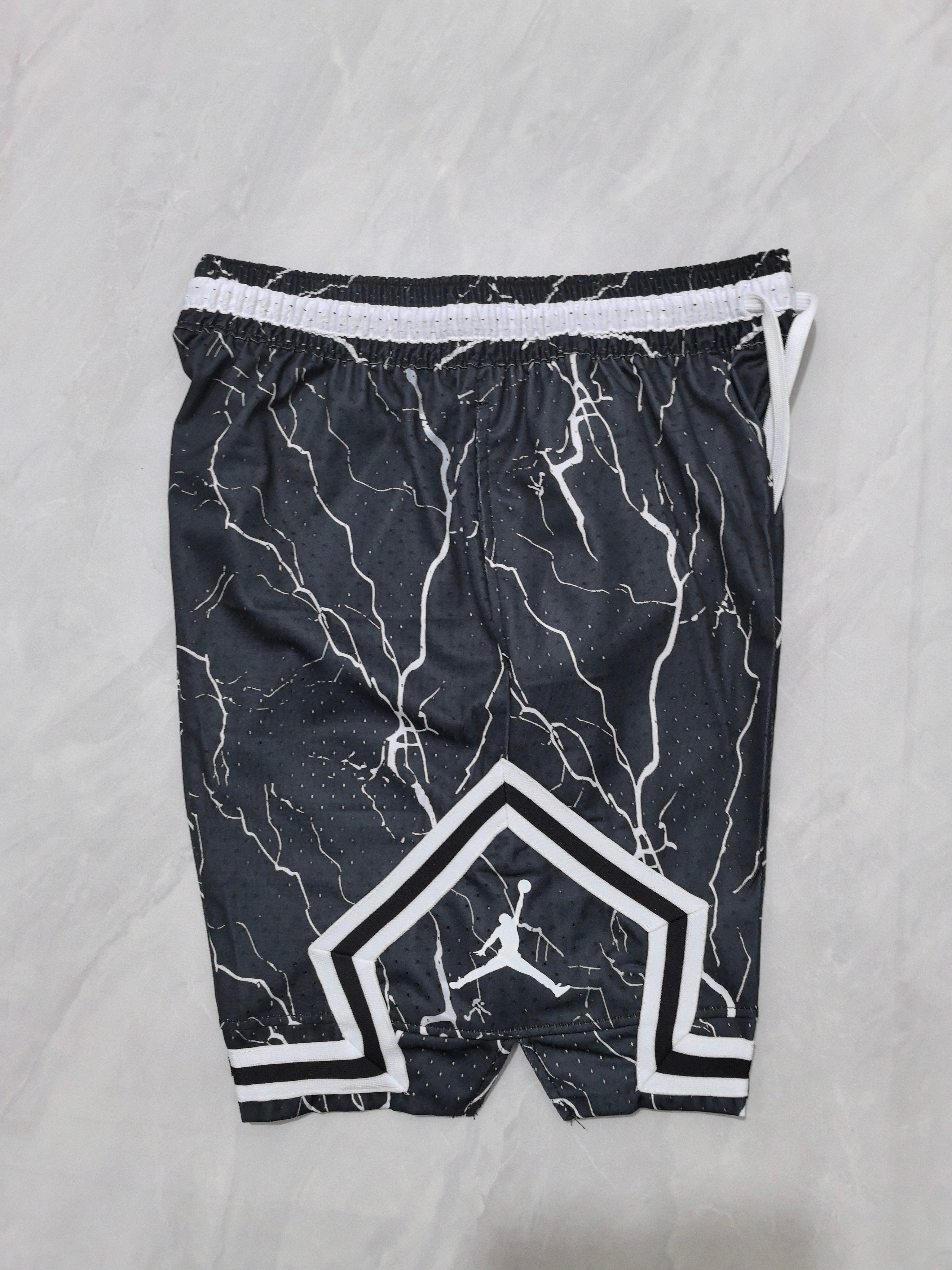 Jordan B-17 Cracked Black Basketball Shorts