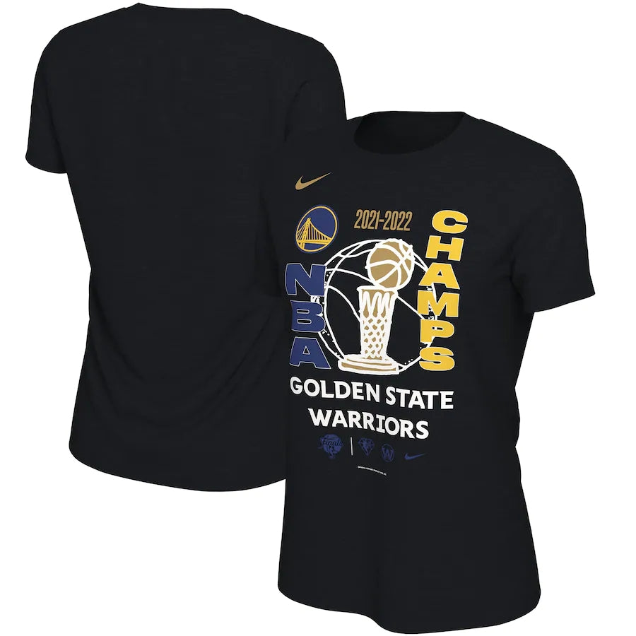Golden State Warriors Nike T-shirt de vestiaire des champions de la finale de la NBA 2022 pour femme