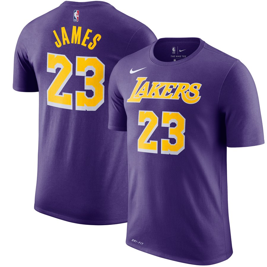 Nike Lebron James Los Angeles Lakers White Association Edition Name & Number Performance T-Shirt