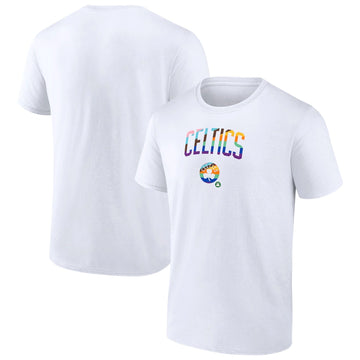 T-shirt Pride de marque fanatiques des Boston Celtics - Blanc