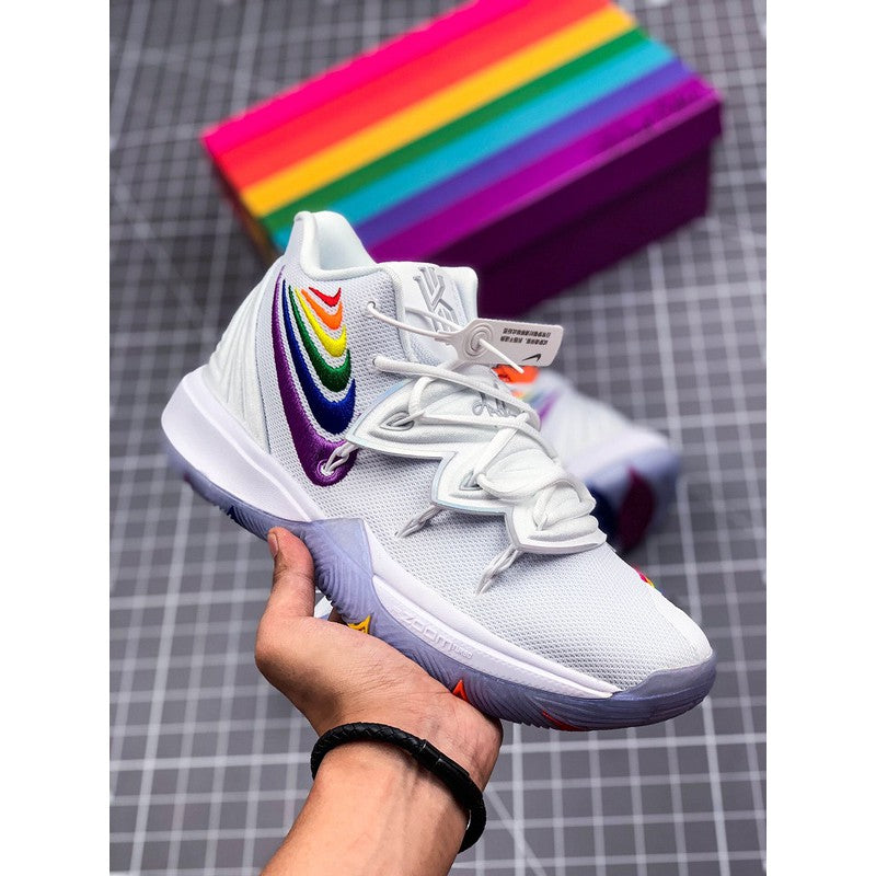 Nike kyrie 5 white rainbow Clearance