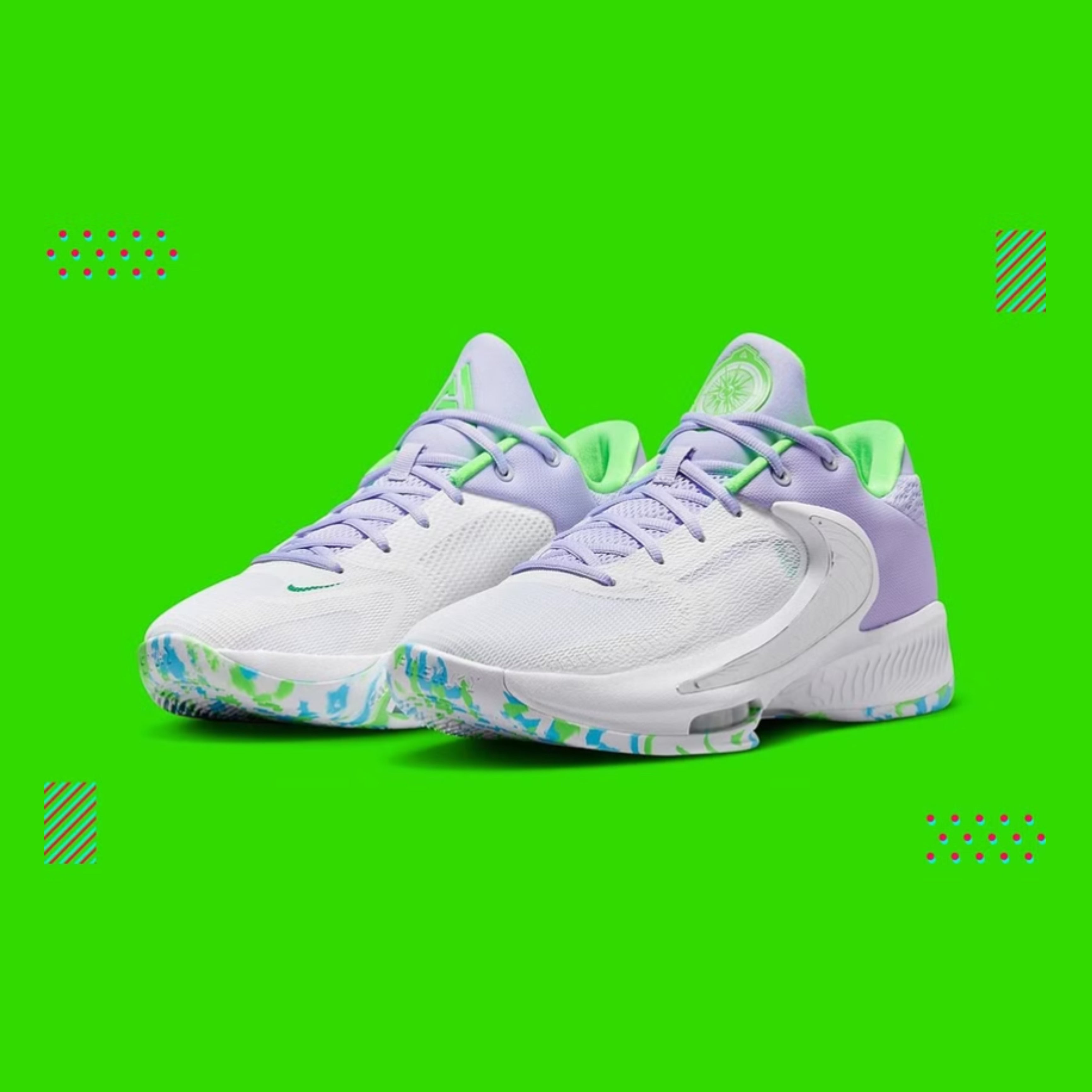 Nike Zoom Freak 4 white/neon green