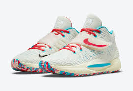 Nike KD 14 White Red Light blue