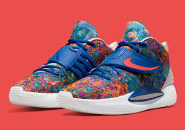 Nike KD 14 Bleu &amp; Corail