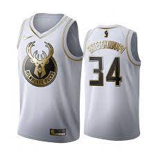 Milwaukee bucks 34 antetokounmpo white  jersey