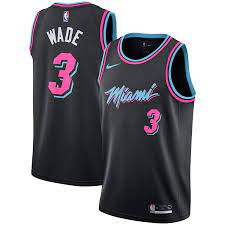 Maillot Miami Heat noir 3 Wade