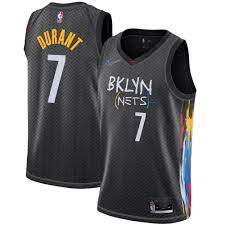 Brooklyn nets 7 durant black jersey