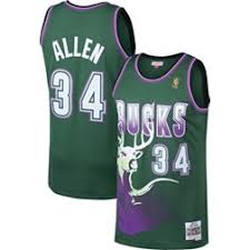 Retro Milwaukee bucks 34 allen green  jersey