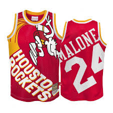 Retro Houston rockets 24 red jersey